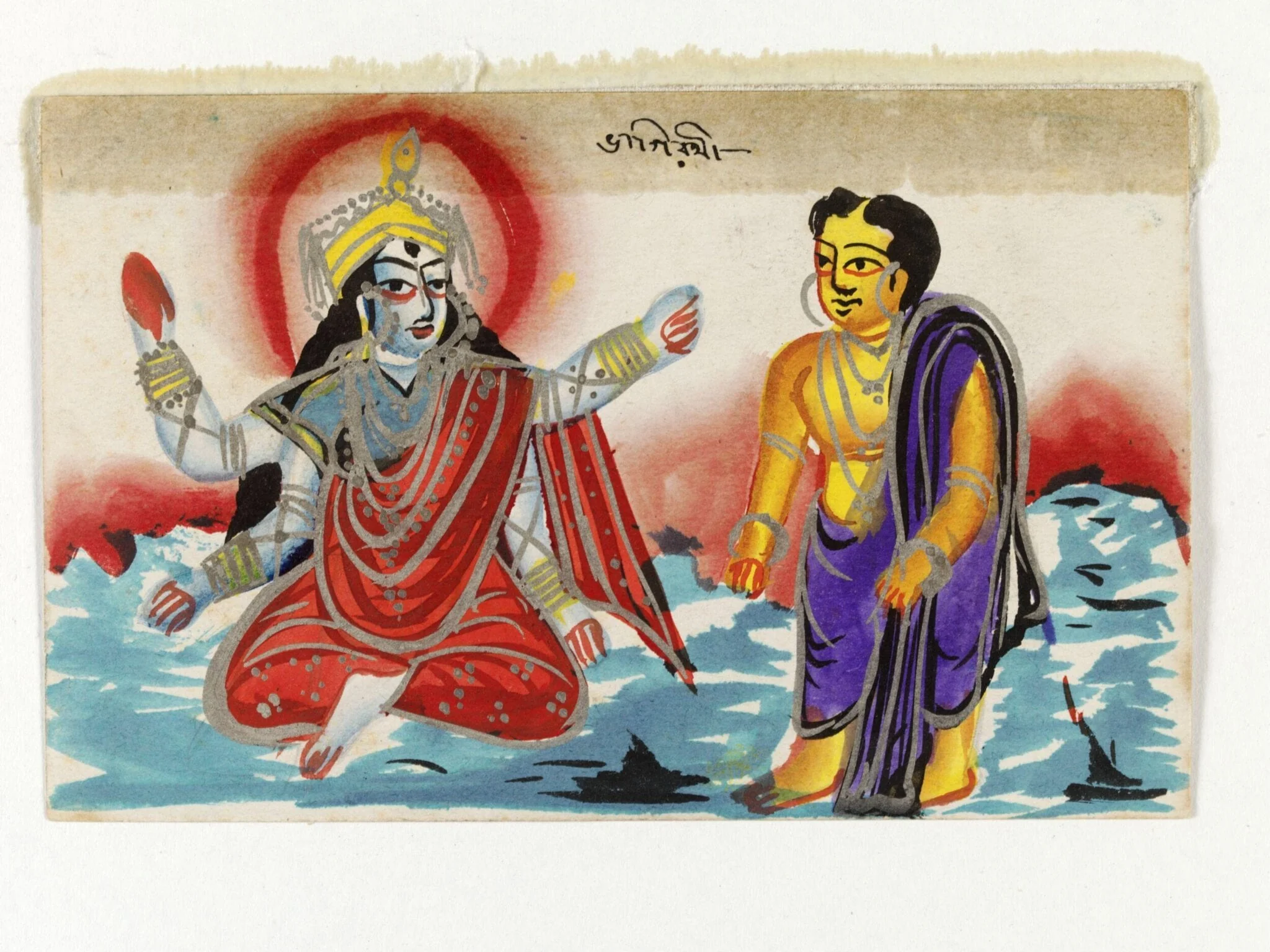 Bhagirathi and Bhagirath, by Unknown, paint, 1890