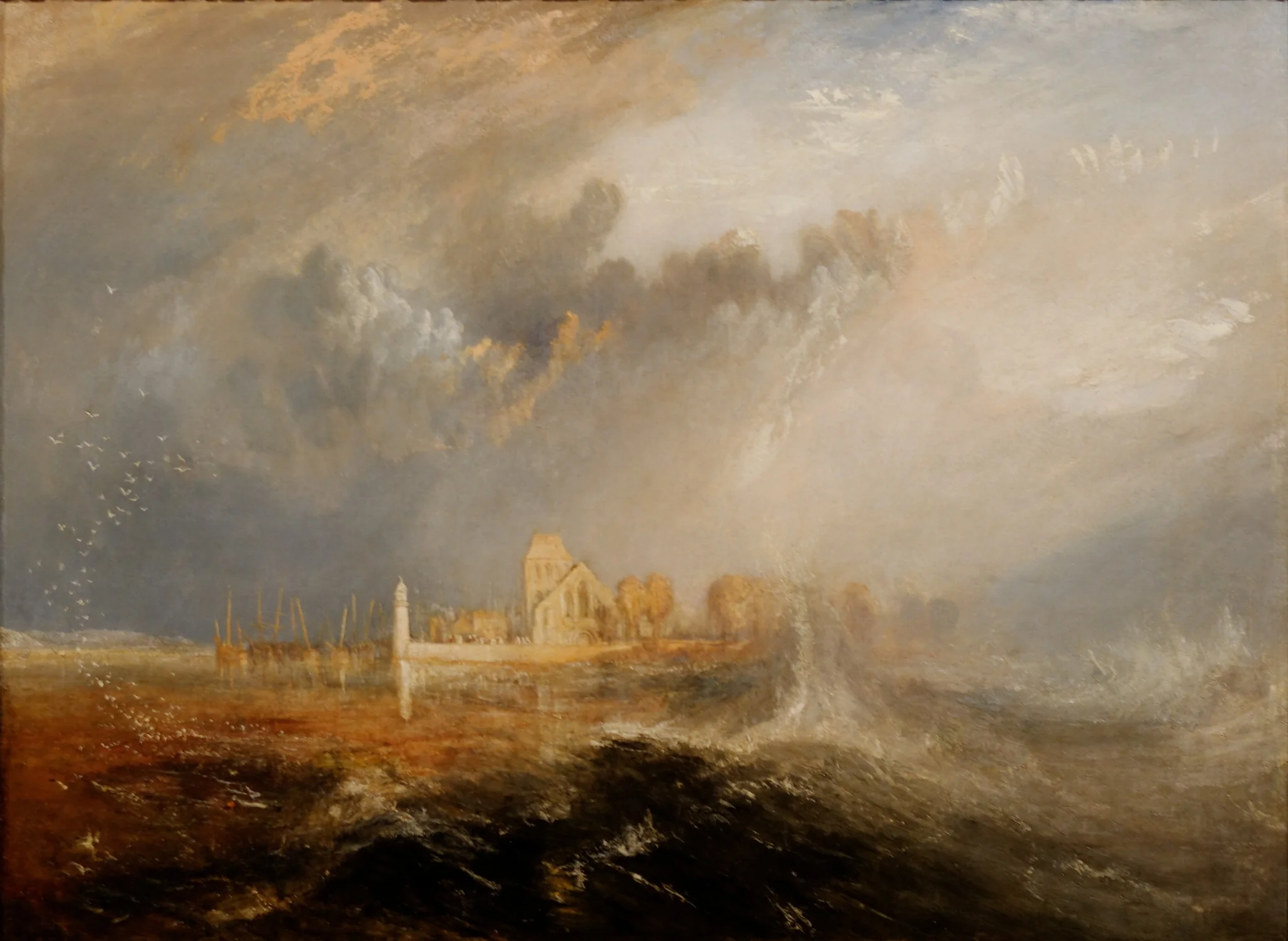 Quillebeuf, Mouth of the Seine, by Joseph Mallord William Turner, oil, 1833