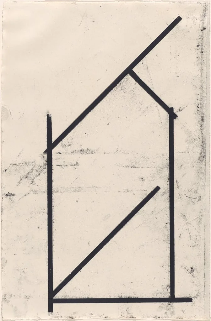 Untitled, by Joel Shapiro, charcoal, 1979