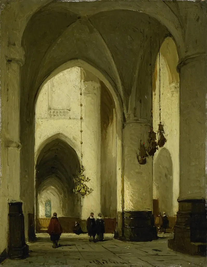 Interior of the Church of St Bavo in Haarlem
