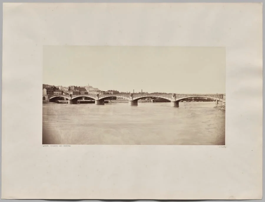 Lyon. Viaduc du Rhône, by Édouard Baldus, 1860
