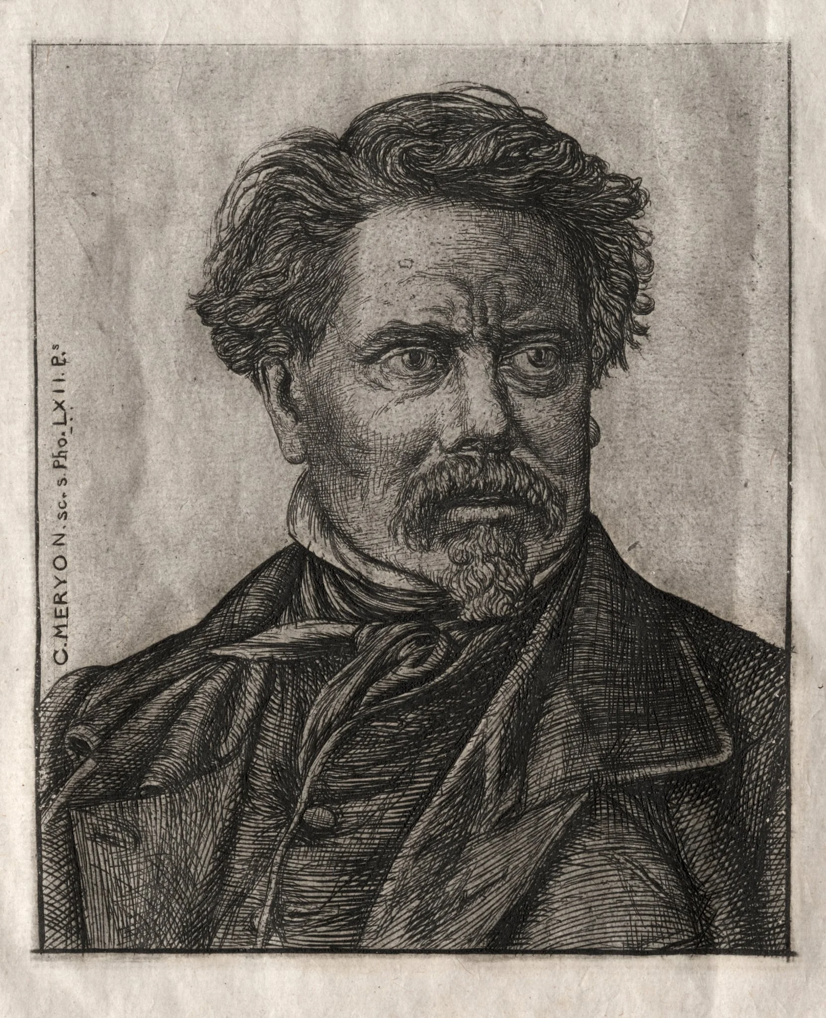 Benjamin Fillon, Man of Letters, by Charles Meryon, 1862