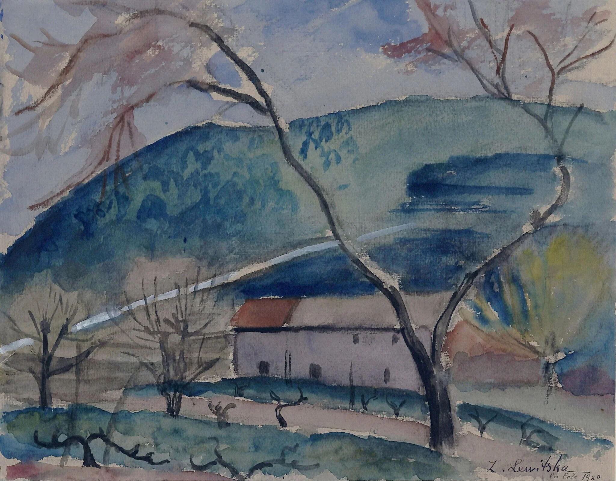 La Cole, by Sonia Lewitska, watercolor, 1920