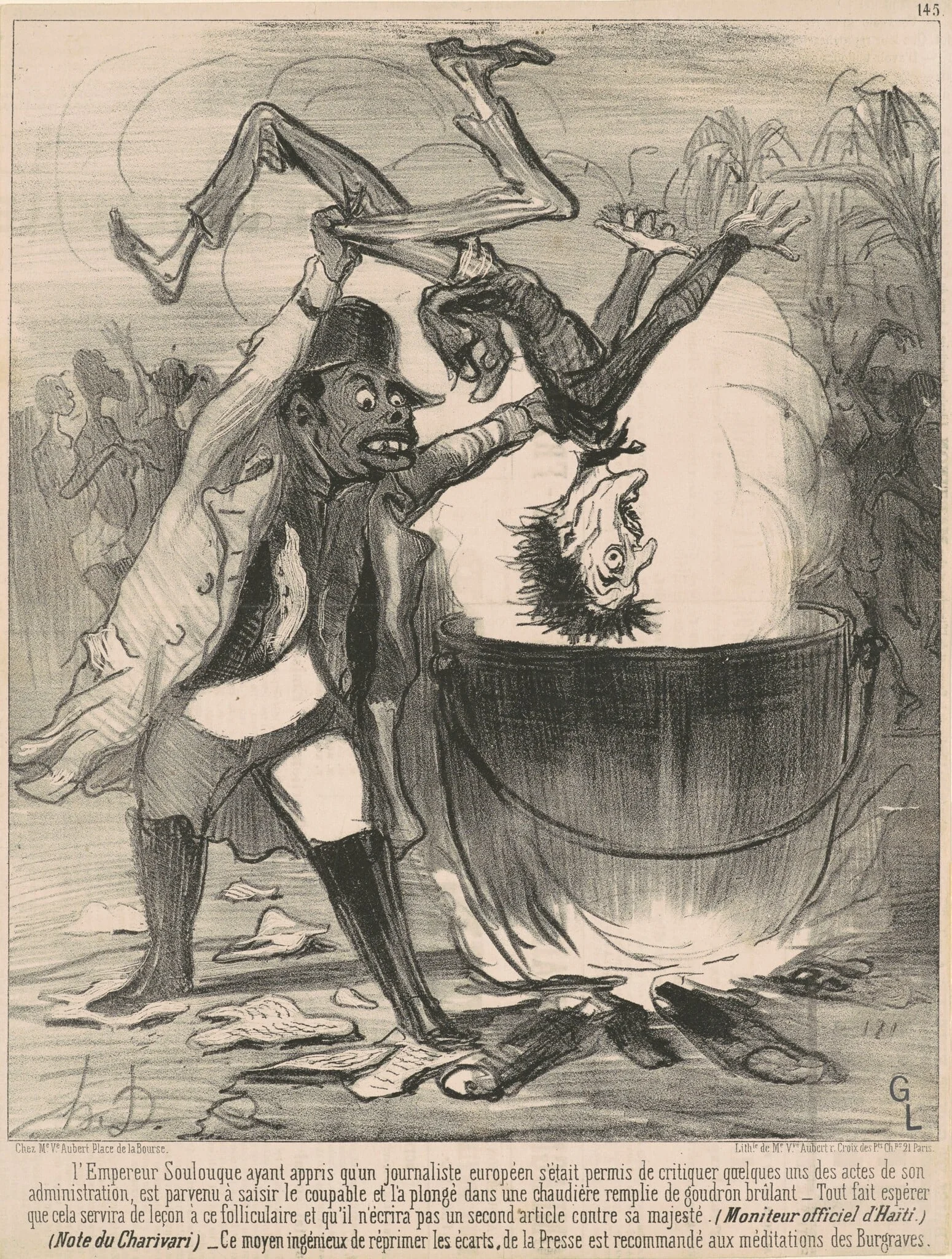 L'empereur soulouque ..., by Honoré Daumier, ink, 1850
