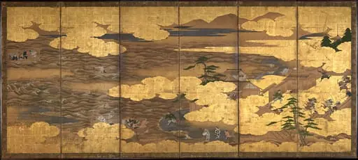 新曲図屏風|“Takebun,” from the Musical Drama “The New Piece” (“Shinkyoku”)