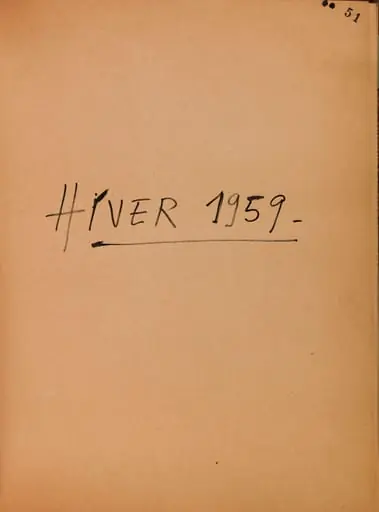 Intercalaire collection : Hiver 1959