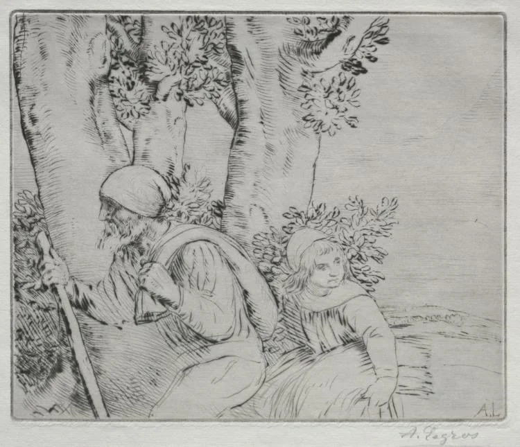 Return from the Field (2nd plate), by Alphonse Legros, 1884