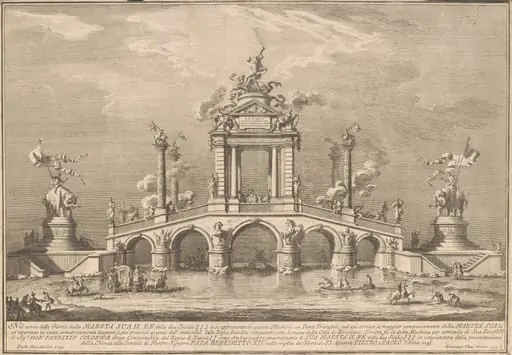 The Prima Macchina for the Chinea of 1755: A Triumphal Bridge with Antiquities from Herculaneum
