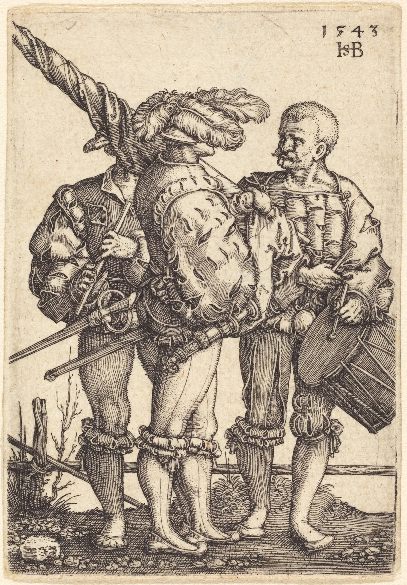 Standard Bearer, Drummer, and Piper