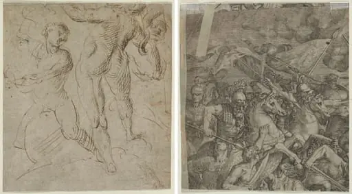 Laocoön (recto); Battle of the Milvian Bridge (fragment) (verso)