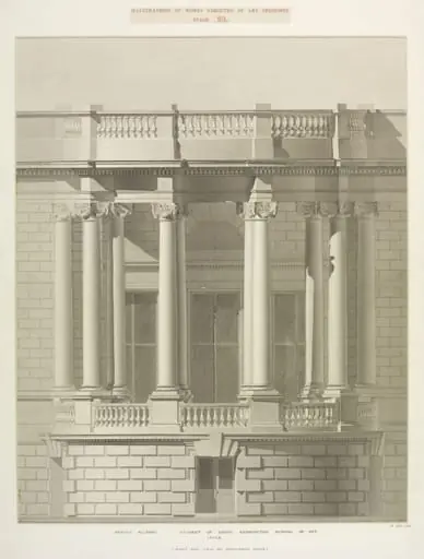 Elevation of the west side of Grosvenor House