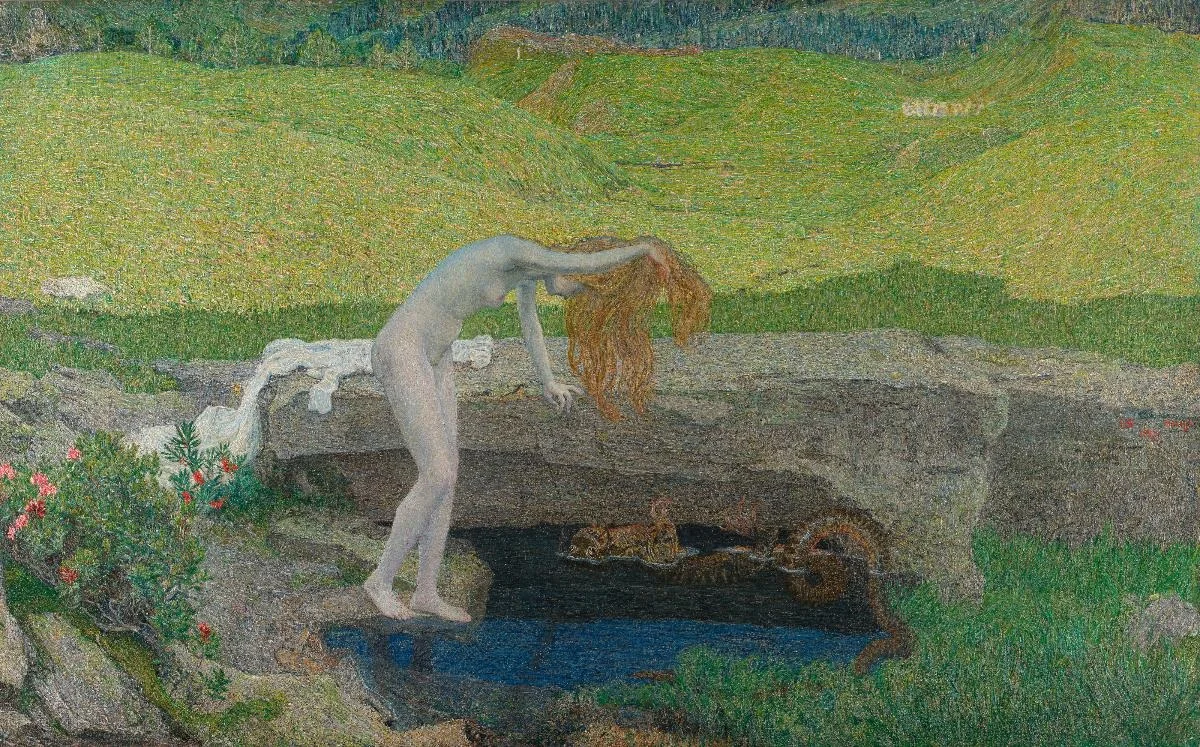 La vanità, by Giovanni Segantini, oil, 1899