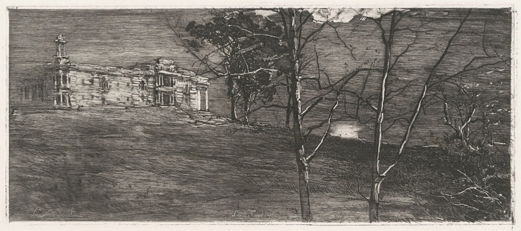 Solitudine [Solitude], by Luigi Conconi, ink, 1892