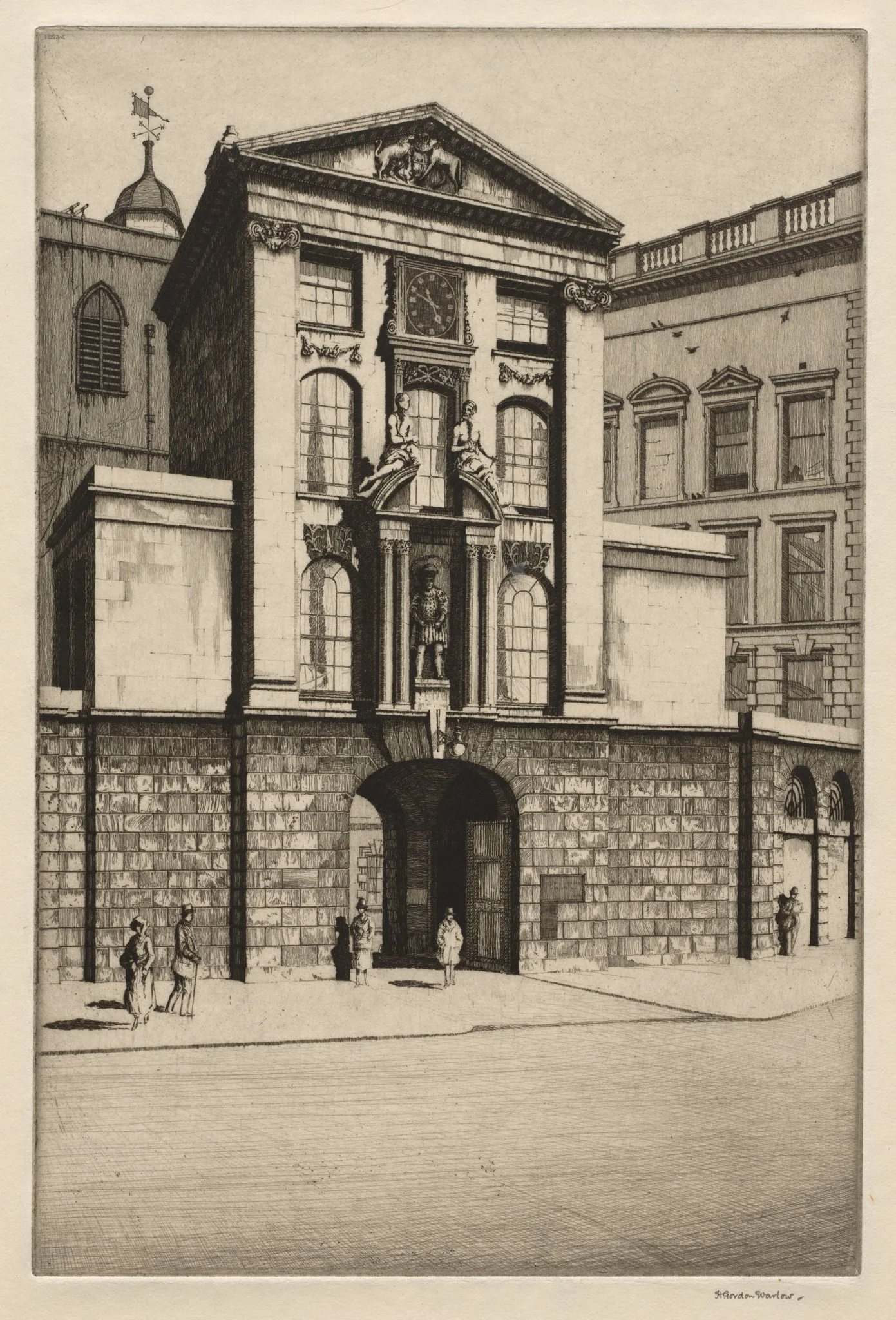 Henry VIII Gateway, by Herbert Gordon Warlow, 1930