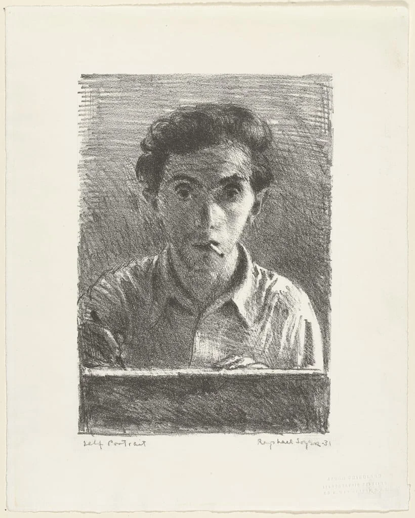 Untitled, by Raphael Soyer, ink, 1920