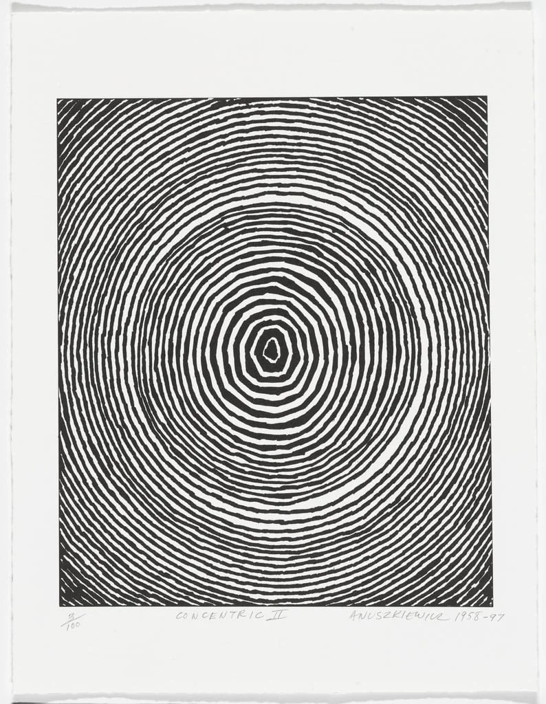 Untitled, by Richard Anuszkiewicz, ink, 1997