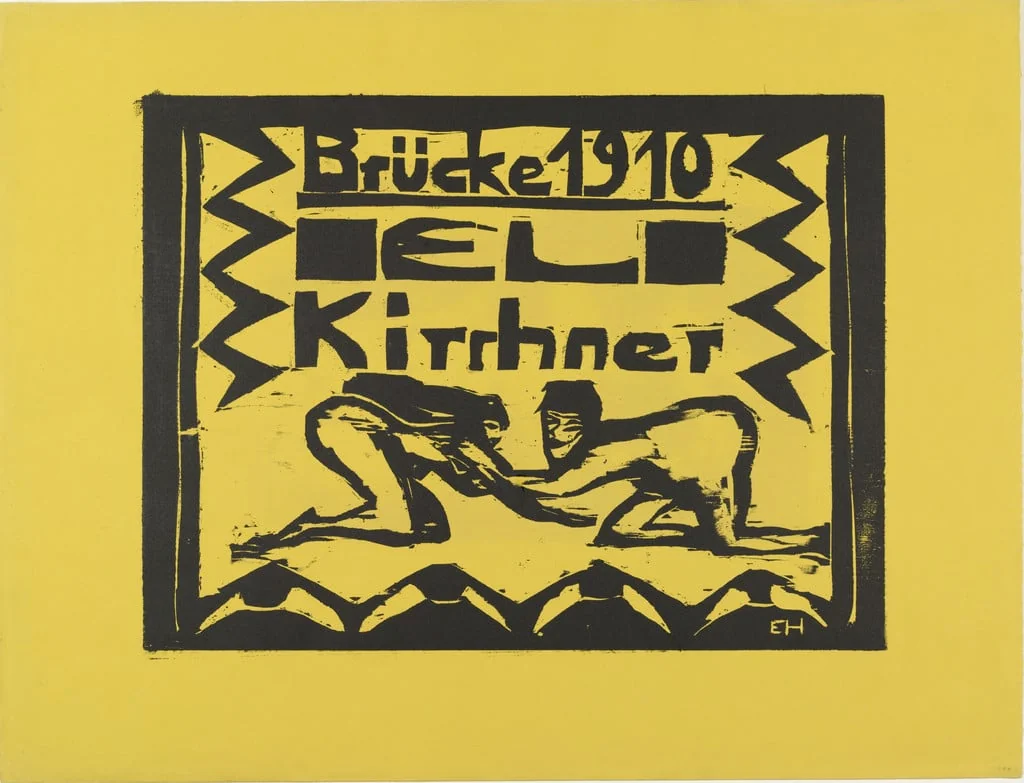 Untitled, by Erich Heckel Ernst Ludwig Kirchner, ink, 1910