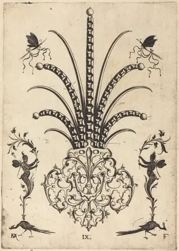 Brooch with Table-Stones, Butterflies at  Top, and Peacocks and Hermes at Bottom