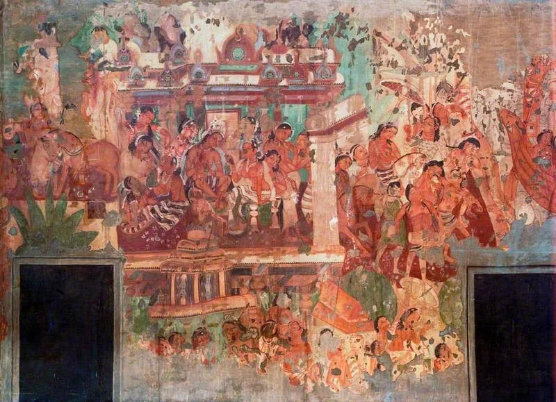 Copy of Painting inside the Caves of Ajanta (cave 1)
