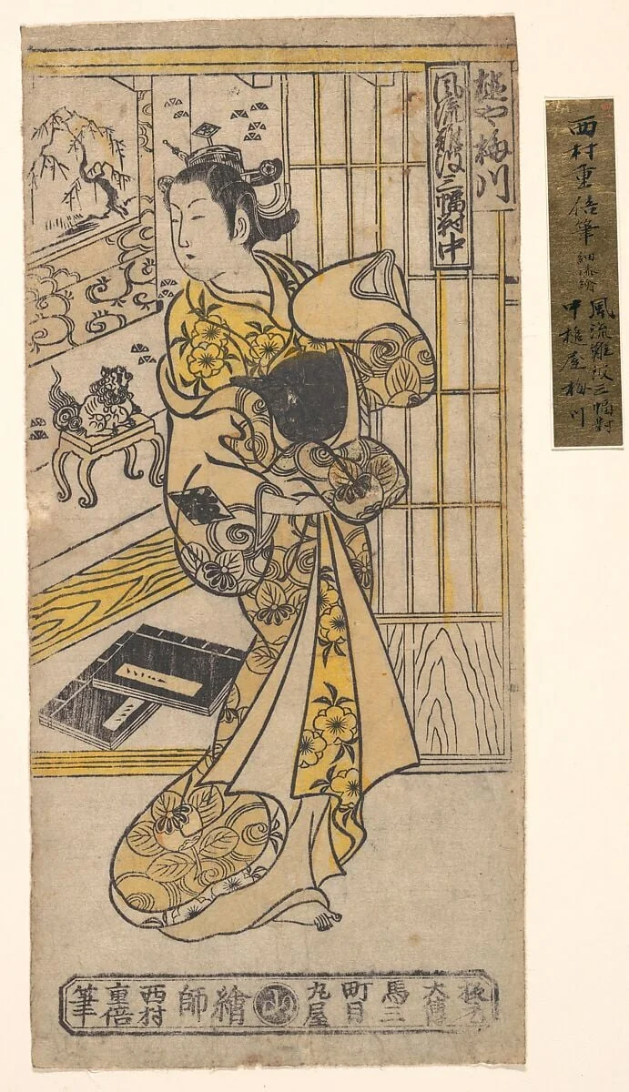 Untitled, by Ishikawa Toyonobu, ink, 1742