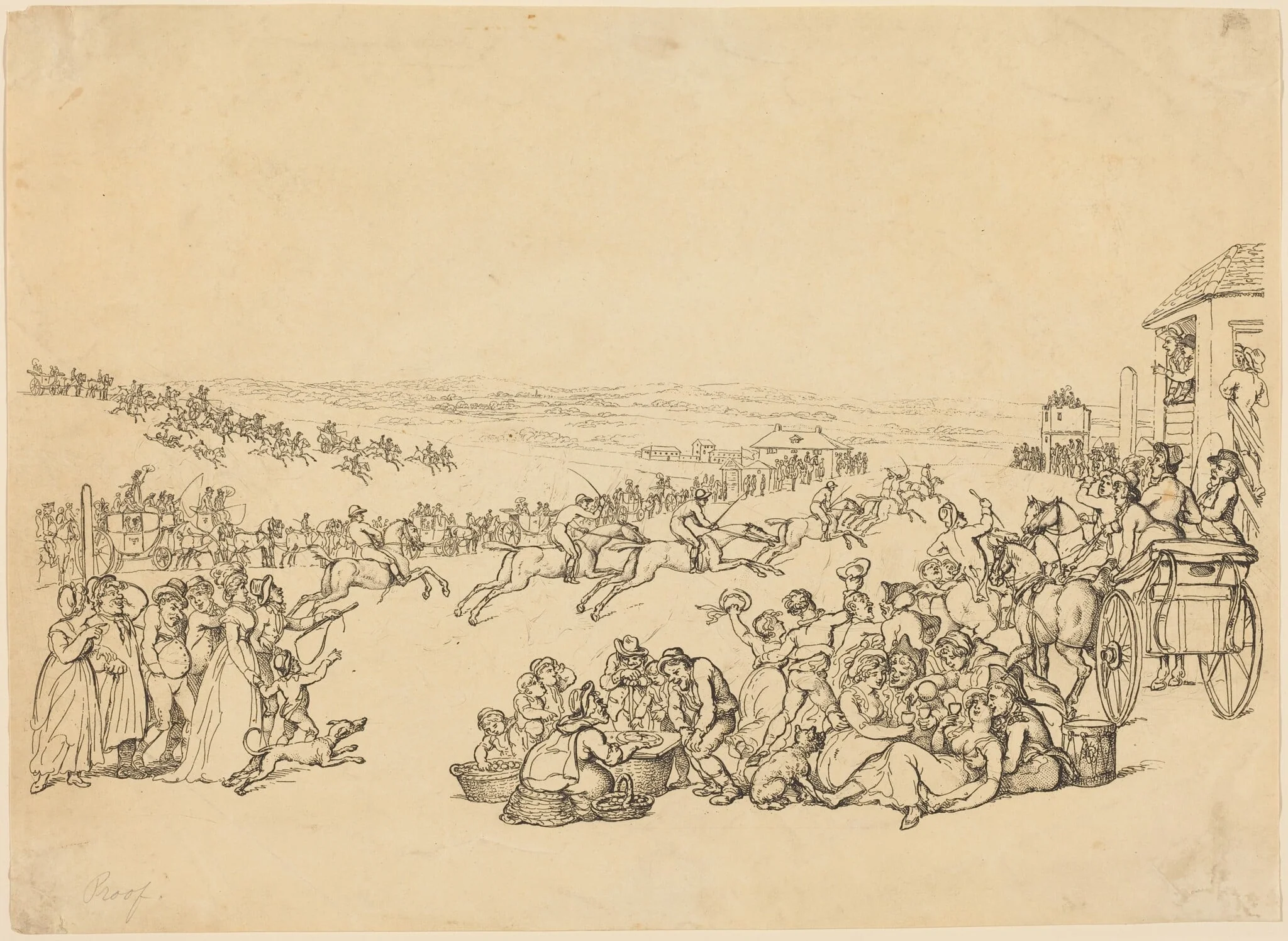 Running, by John Bluck, ink, 1795