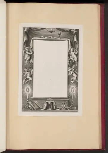 Border Illustration with Putti Holding the Attributes of the Passion