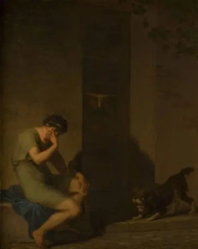 Tibullus Lamenting outside the Door of his Beloved
