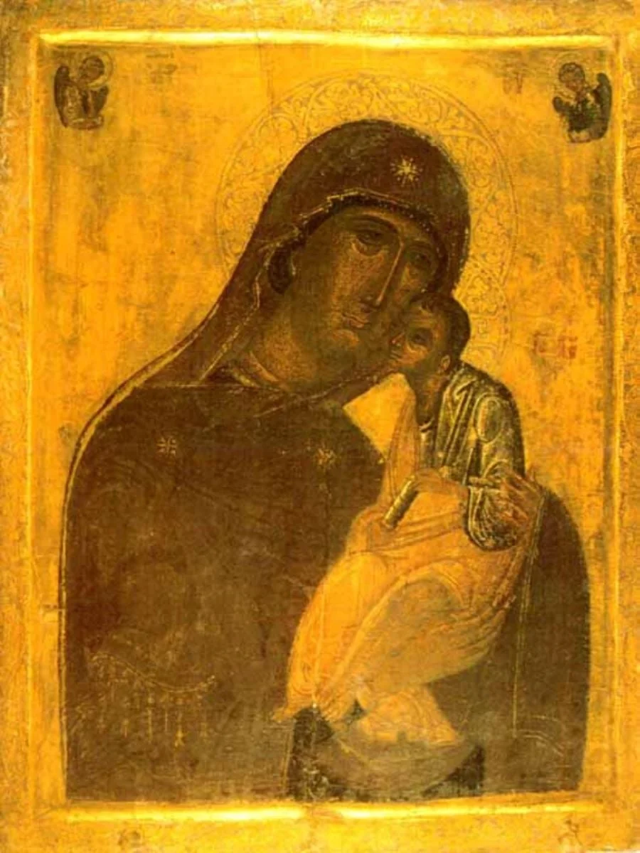 Maica Domnului cu Pruncul - Eleusa, by Unknown, 1550