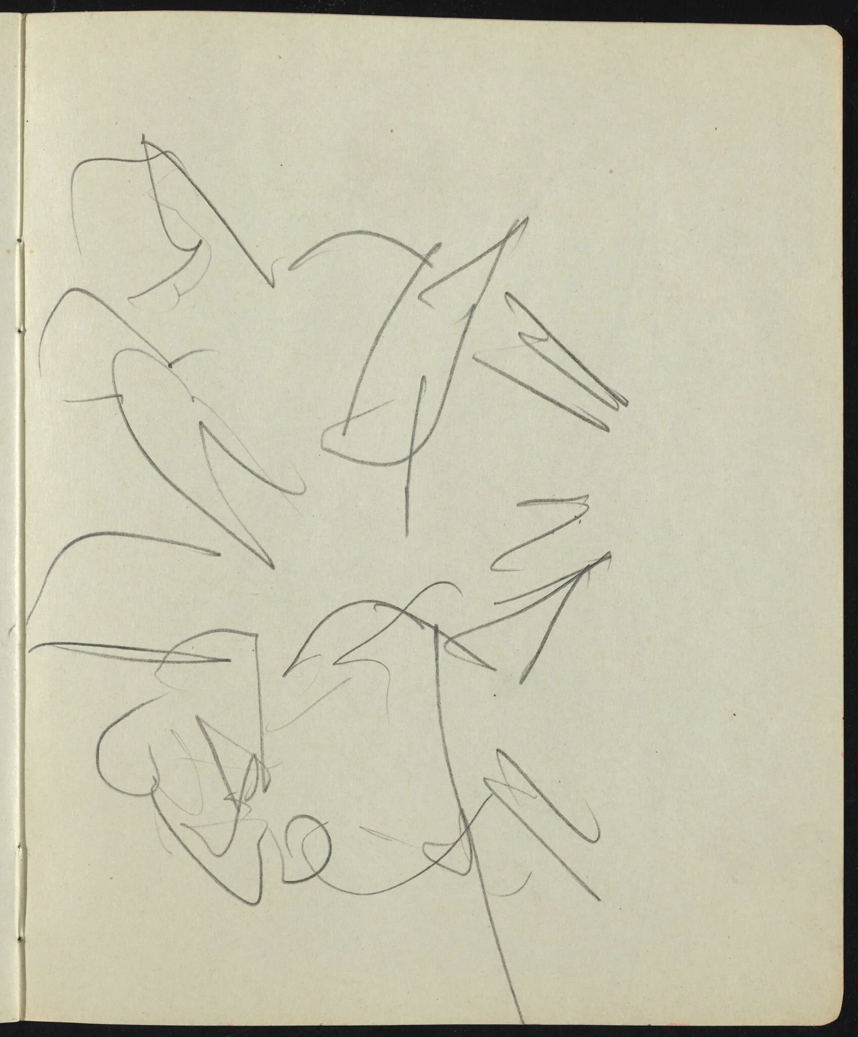 Dancers and Performers (Page from a Sketchbook), by Ernst Ludwig Kirchner, graphite, 1911