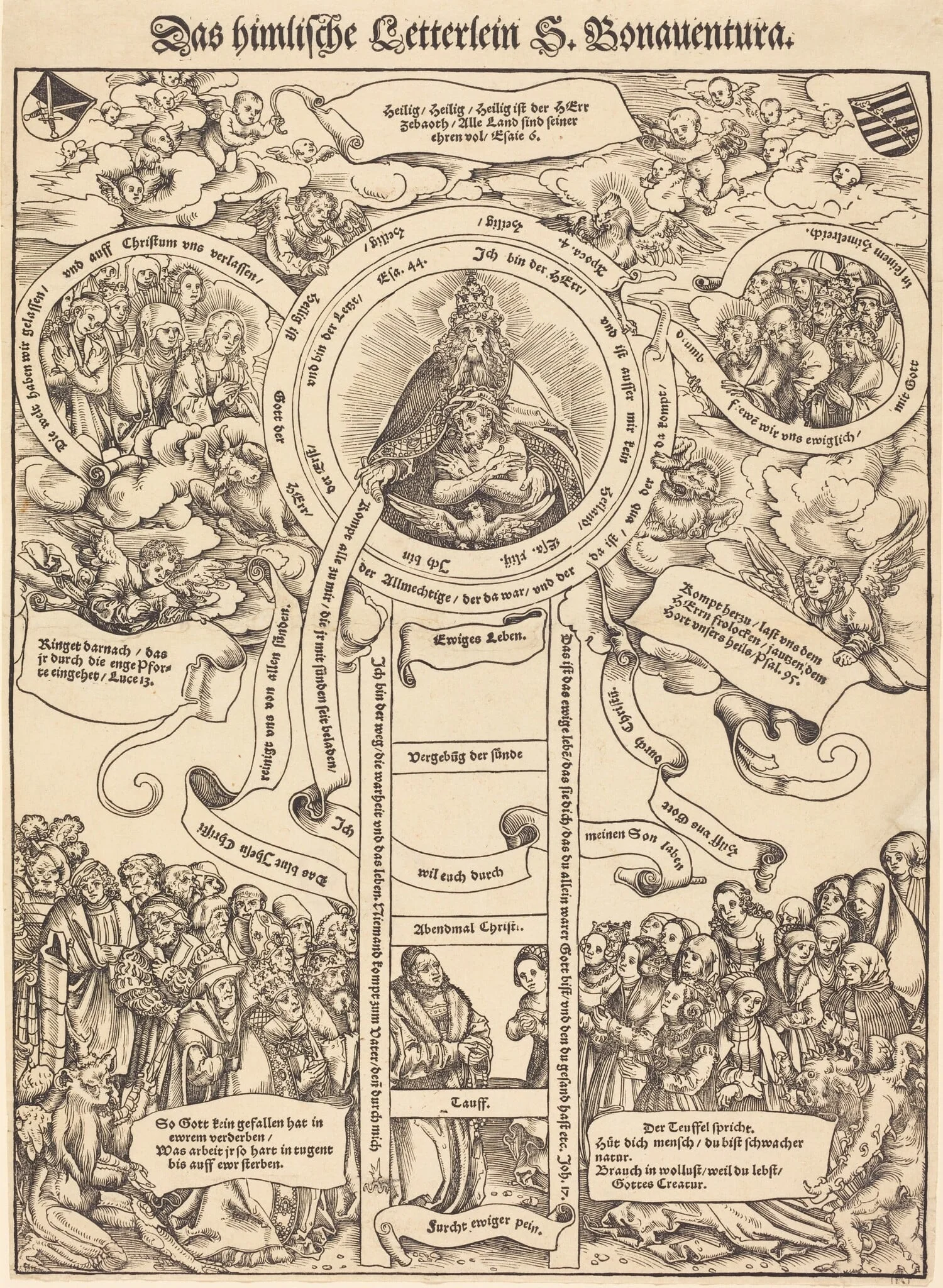 The Celestial Ladder of Saint Bonaventura, by Lucas Cranach the Elder, ink, 1512