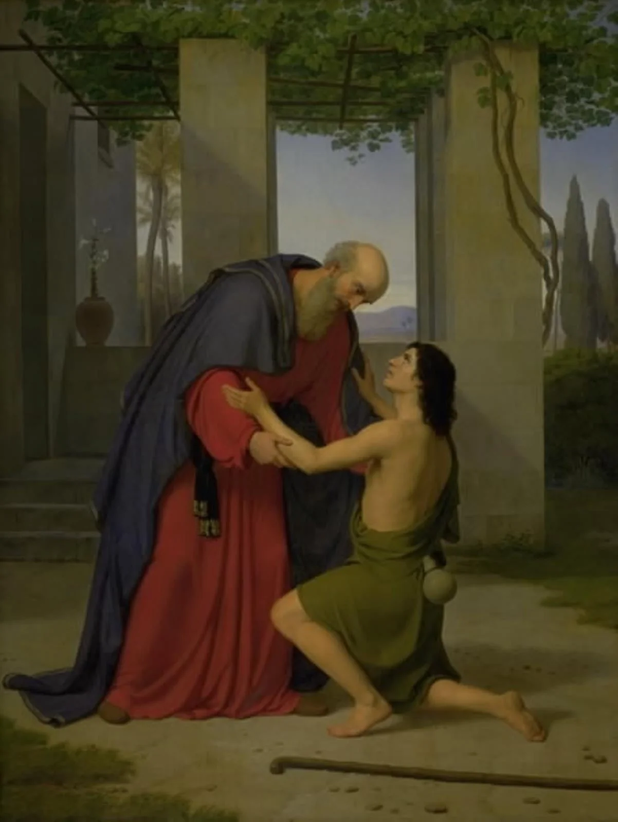 Den fortabte søns hjemkomst, by Unknown, 1843