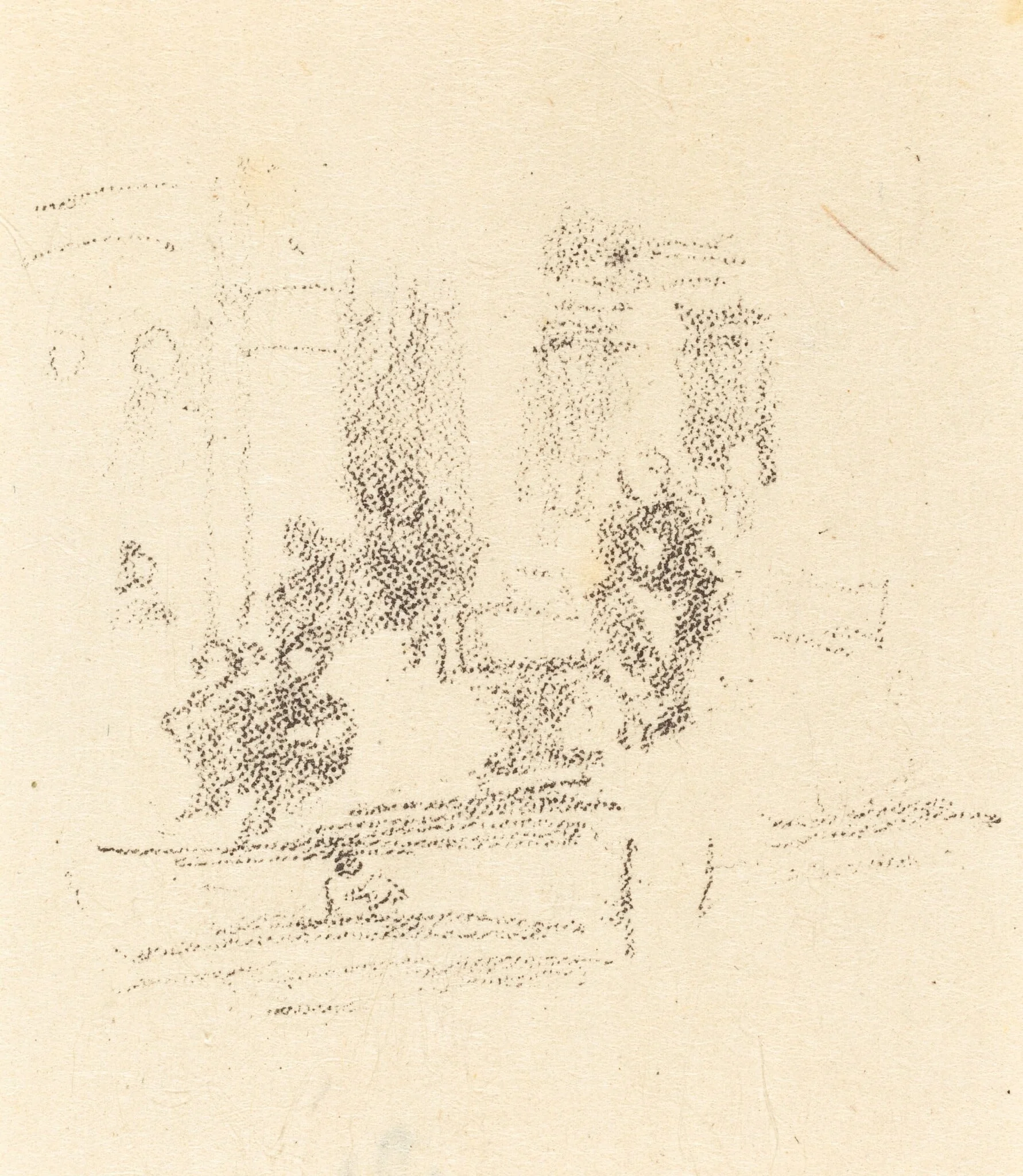 Trial Sketch: An Interior, by James McNeill Whistler, ink, 1891