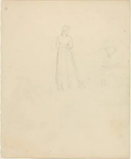 Standing Female Figure Looking at Reclining and Seated Figures