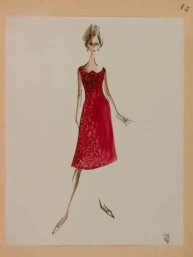 Robe à bretelles rose à motif rose clair nouée sur la poitrine