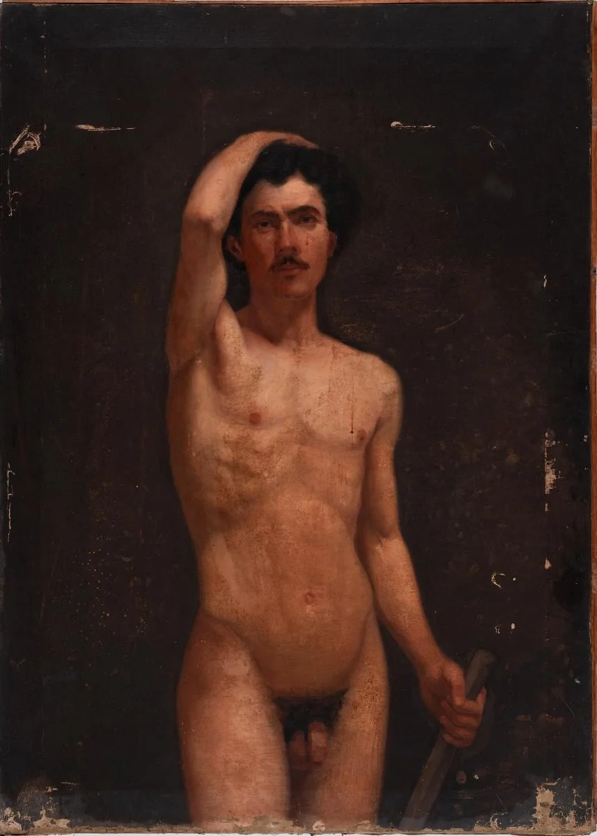 Study of semi-nude, by Orphan