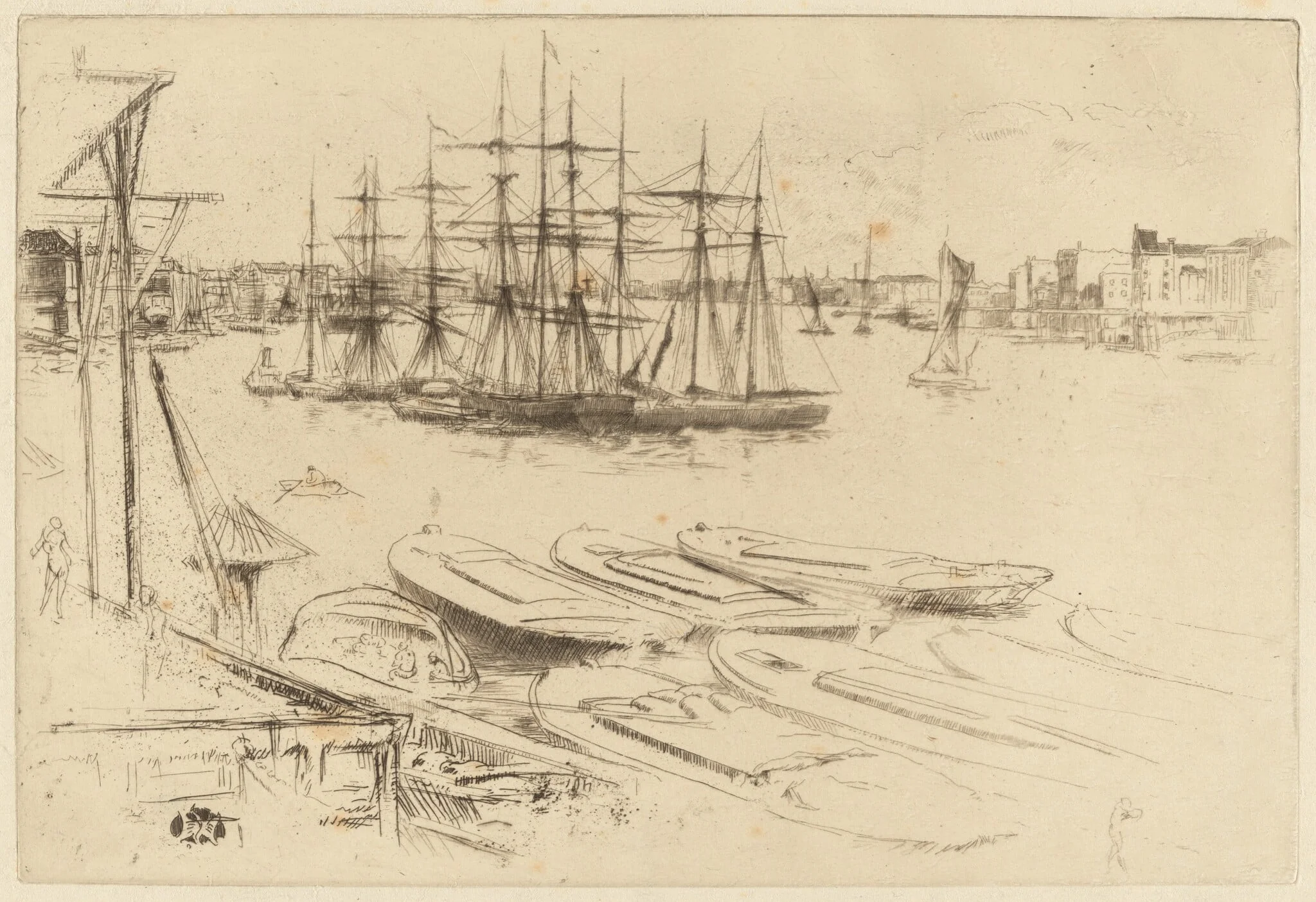 The Large Pool, by James McNeill Whistler, ink, 1879