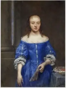 Portrait of a Woman in a Blue Dress
