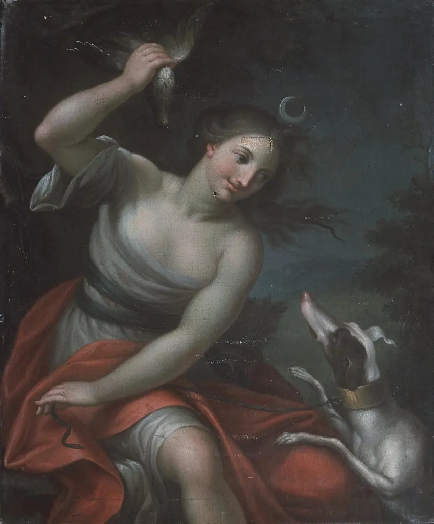 Diana and her hound