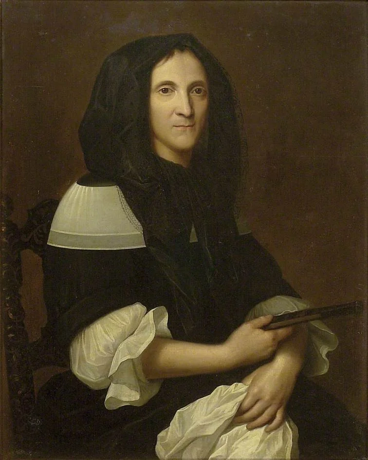 Portrait of a Lady Wearing a Black Dress and Flat Collar, by Hendrick Cornelisz. van Vliet, oil, 1653