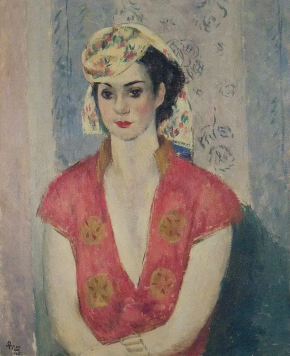 Portret de fată, by Teodorescu-Sion, unspecified, 1936