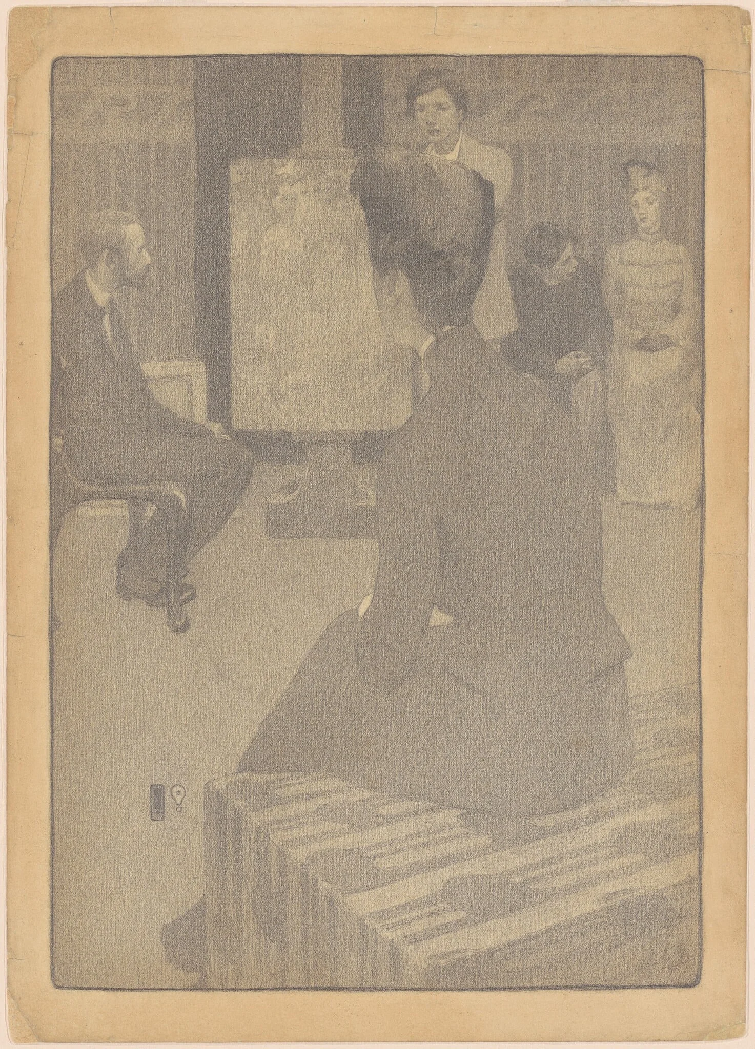 The Art Class, by Belle Silveira Gorski, graphite, 1906