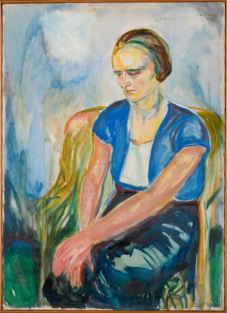Model with Hands Resting on Knees