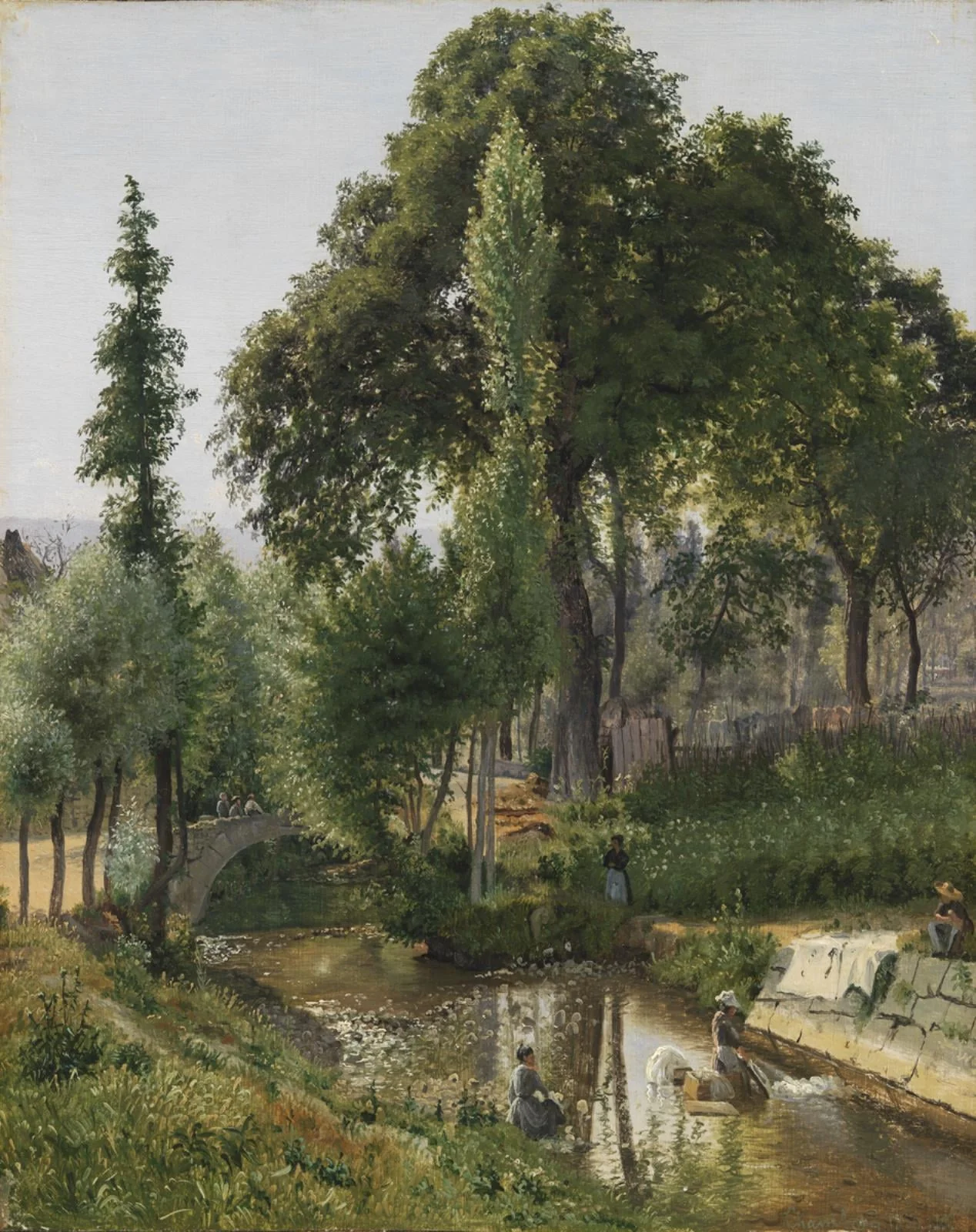Savoy Landscape. Women Washing Clothes in the River, by Unknown artist, unspecified, 1850