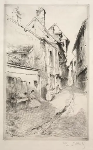 La rue de l'Ecole à Troyes