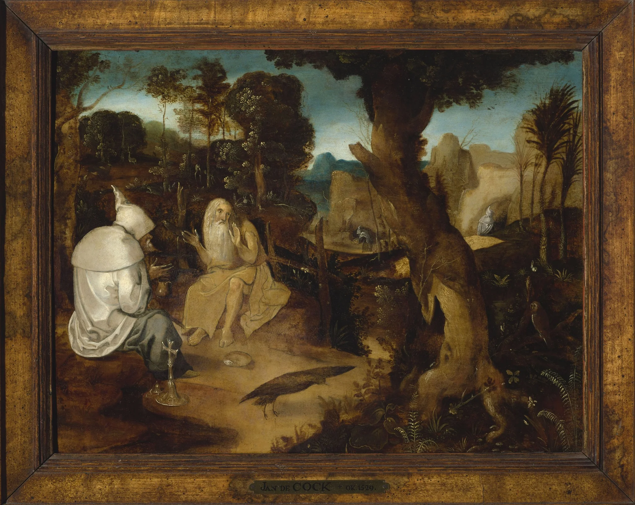 St. Anthony and St. Paul, by Jan Wellens de Cock, tempera, 1513