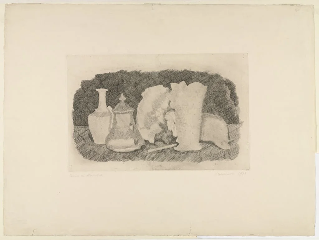 Untitled, by Giorgio Morandi, ink, 1930
