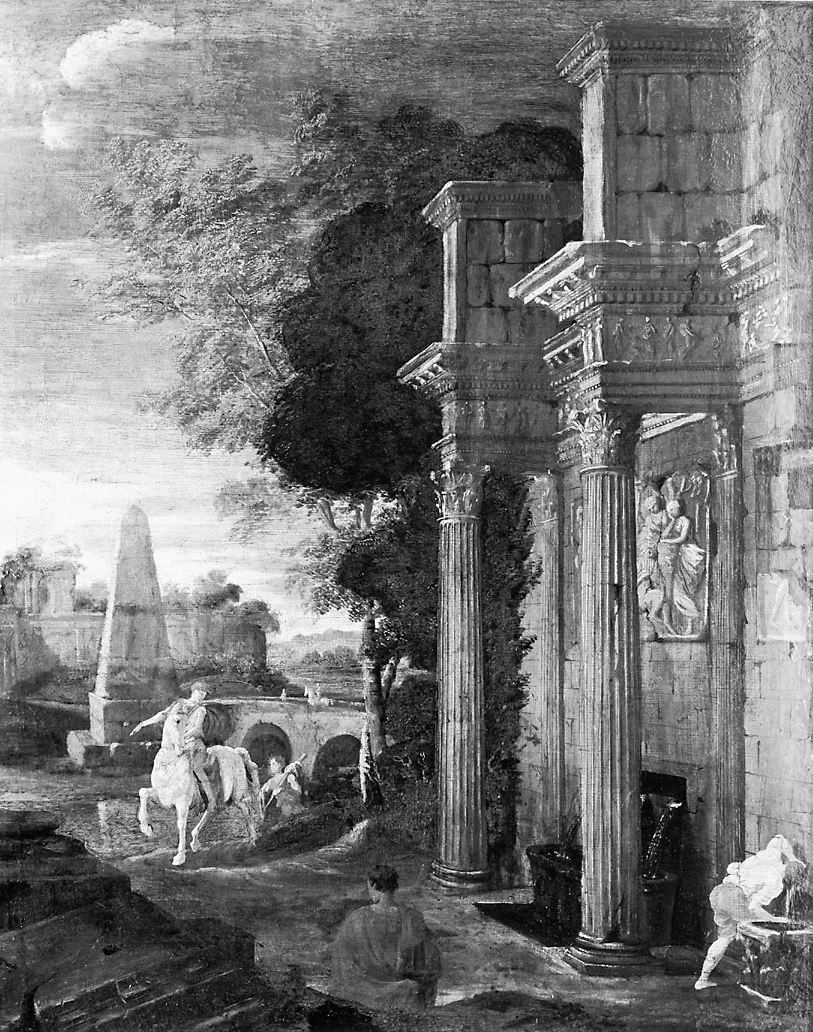 Ruinenlandschaft mit Reiter, by Jean Lemaire, unspecified, 1638