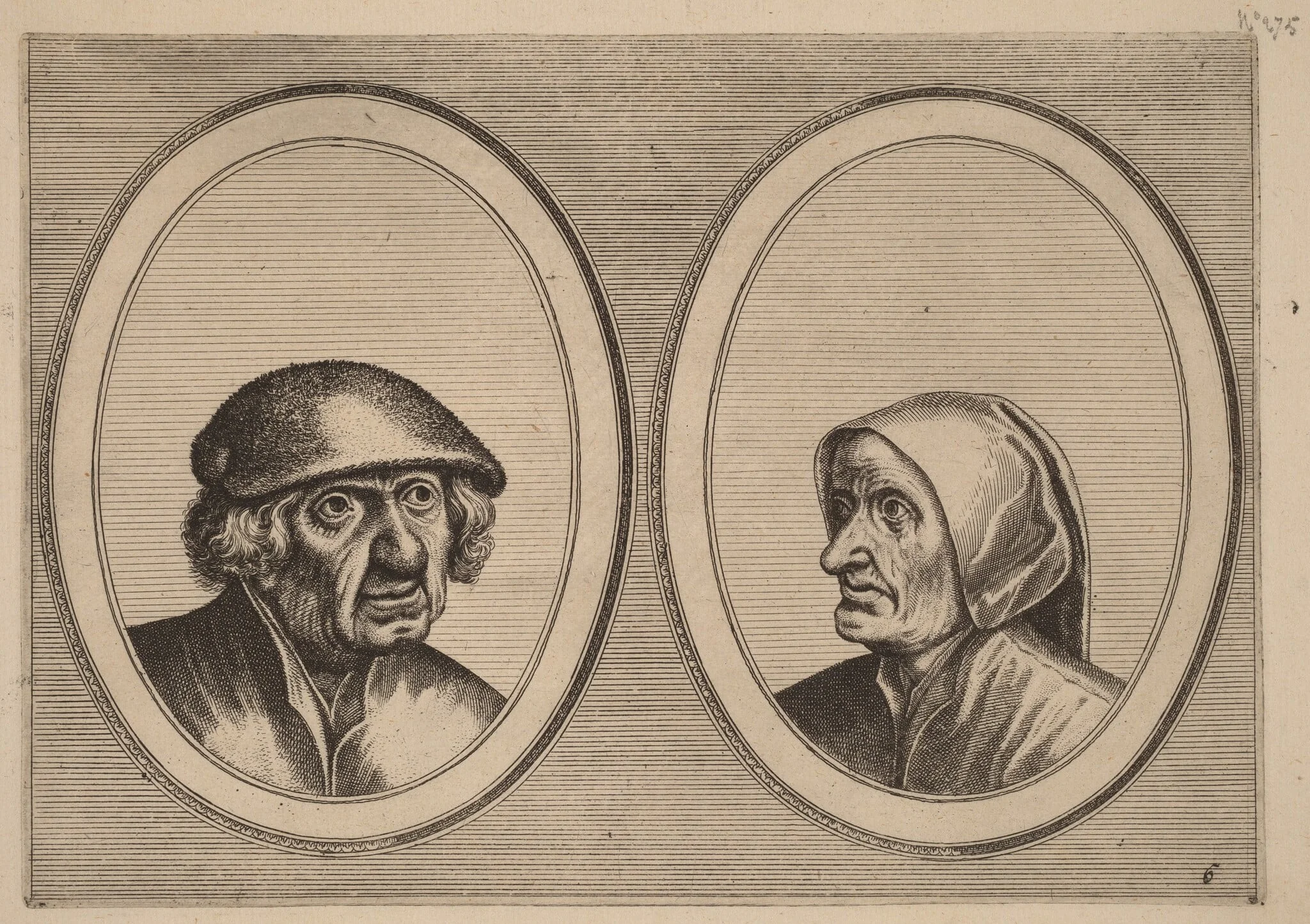"Dirck Domp" and "Zeedighe Kniertje", by Lucas van Doetechum, ink, 1564