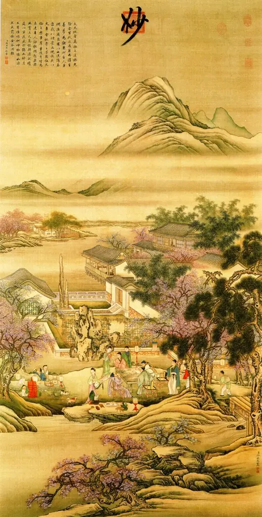 Banquet at the Peach and Pear Blossom Garden on a Spring Evening