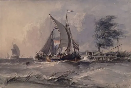 Windy Day: Boats in a Gale